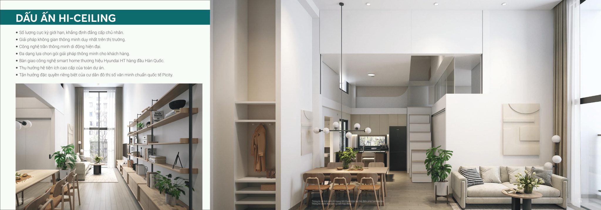 Căn hộ Hi-Ceiling dự án Picity Sky Park 2 Dấu ấn căn hộ Hi-Ceiling