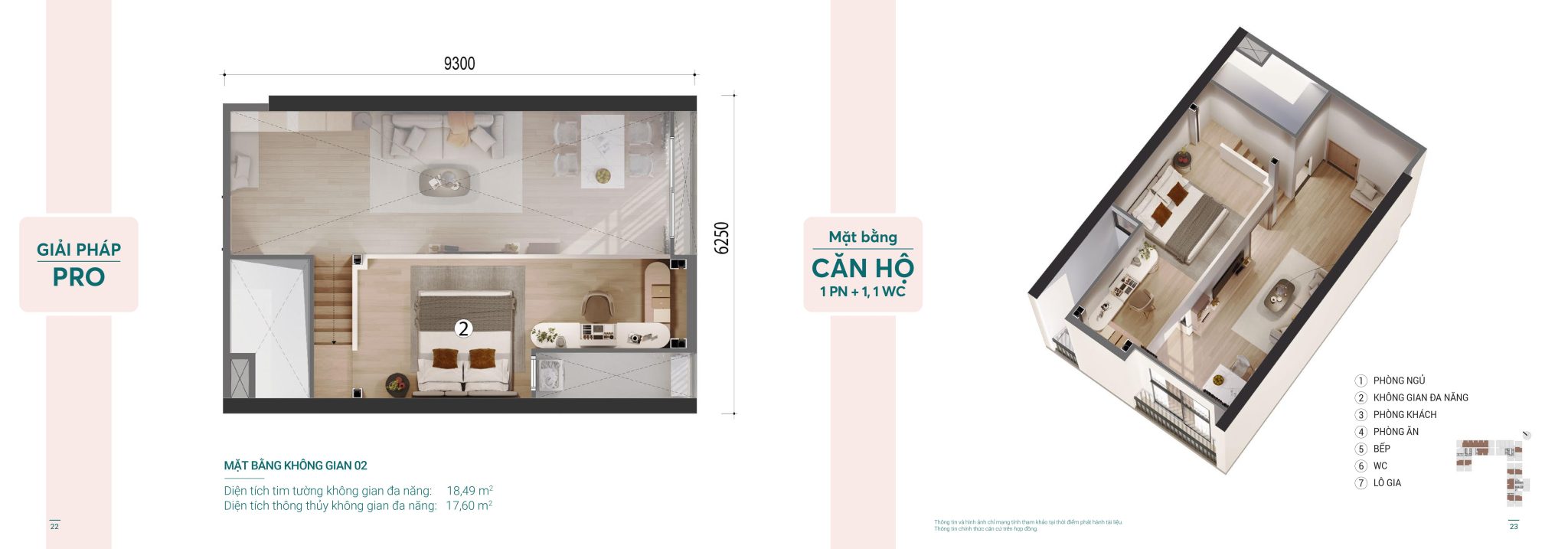 Căn hộ Hi-Ceiling dự án Picity Sky Park 14 Thiết kế căn hộ hi-ceiling Picity Sky Park 1PN+1,1WC