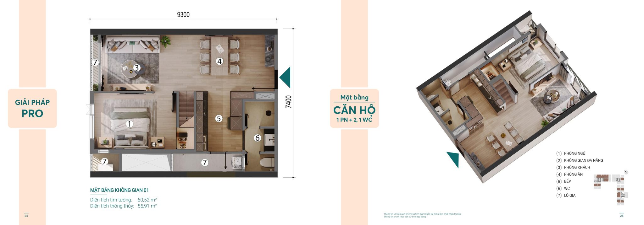 Căn hộ Hi-Ceiling dự án Picity Sky Park 15 Thiết kế căn hộ hi-ceiling Picity Sky Park 1PN+2,1WC