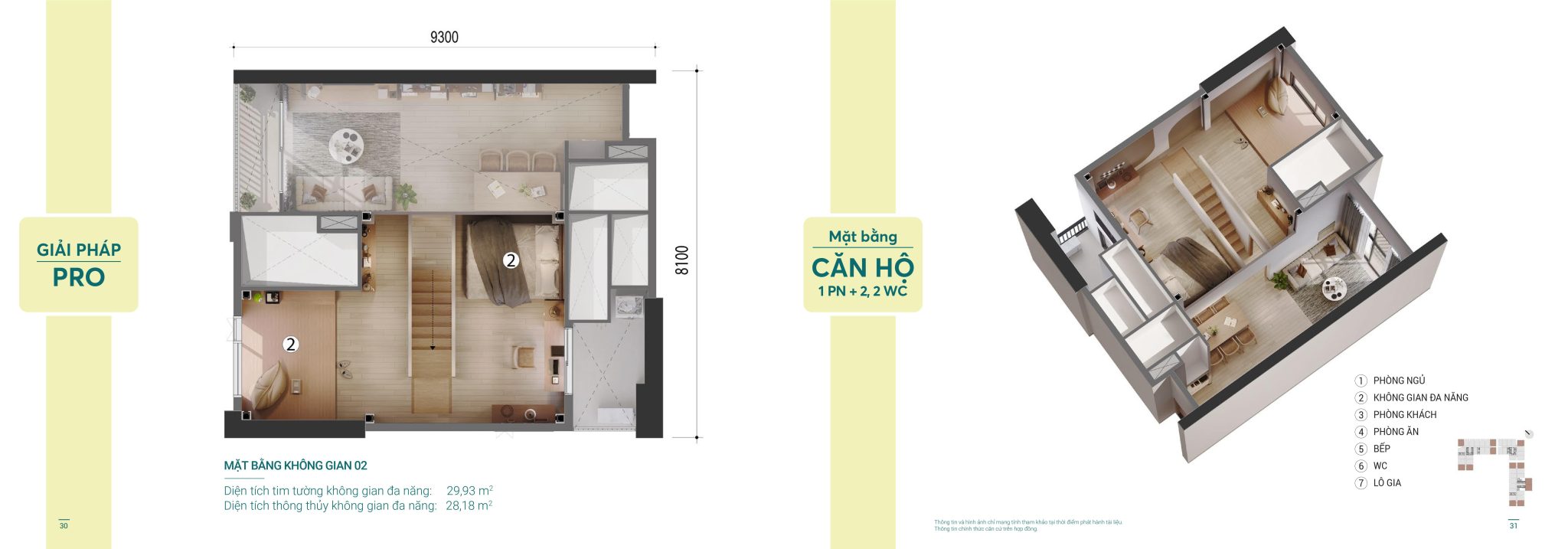 Căn hộ Hi-Ceiling dự án Picity Sky Park 18 Thiết kế căn hộ hi-ceiling Picity Sky Park 1PN+2,2WC