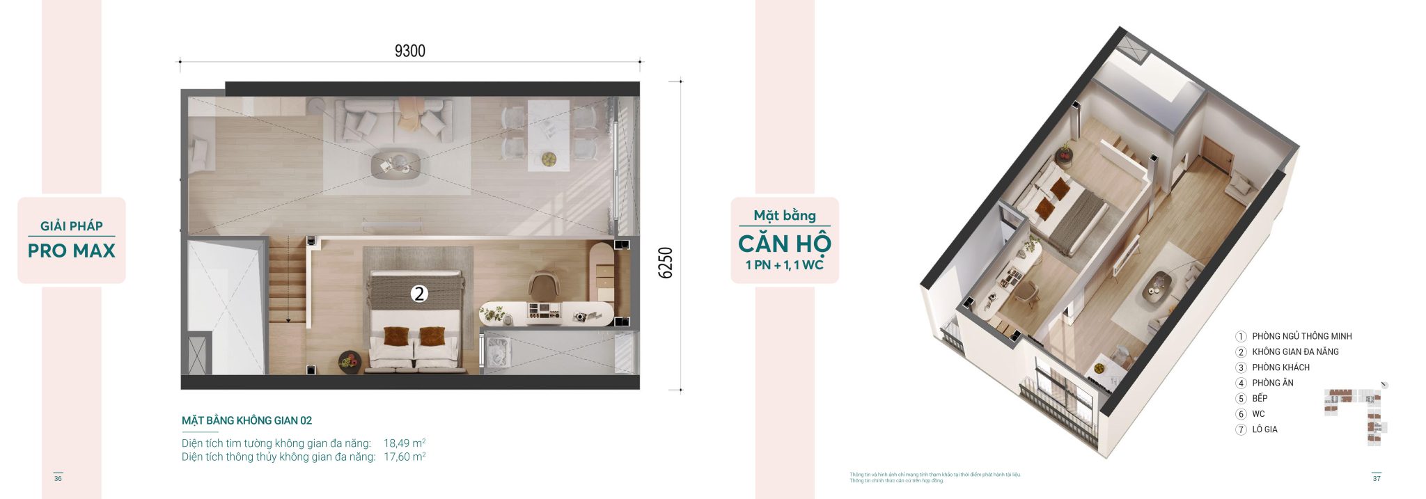 Căn hộ Hi-Ceiling dự án Picity Sky Park 21 Thiết kế Pro Max căn hộ hi-ceiling Picity Sky Park 1PN+1,1WC