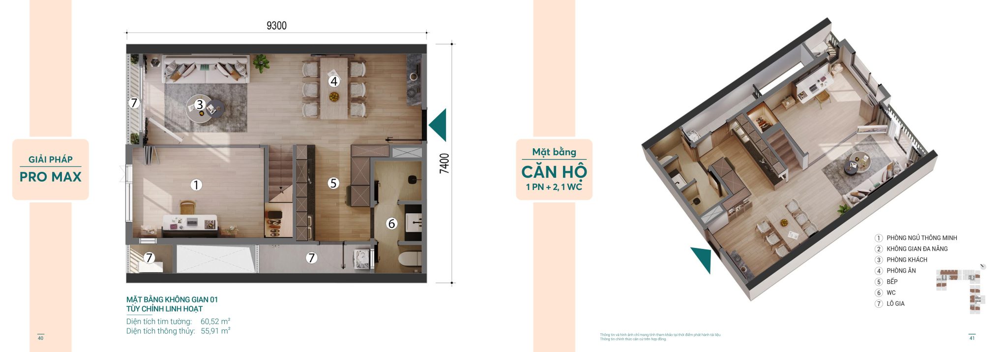 Căn hộ Hi-Ceiling dự án Picity Sky Park 23 Thiết kế Pro Max căn hộ hi-ceiling Picity Sky Park 1PN+2,1WC