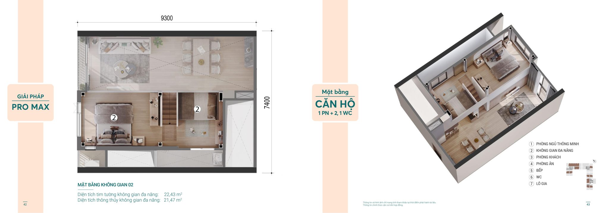 Căn hộ Hi-Ceiling dự án Picity Sky Park 24 Thiết kế Pro Max căn hộ hi-ceiling Picity Sky Park 1PN+2,1WC