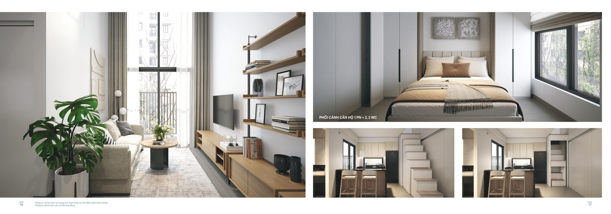 Căn hộ Hi-Ceiling dự án Picity Sky Park 10 Phối cảnh căn hộ Hi-Ceiling 1PN+2,2WC Picity Sky Park