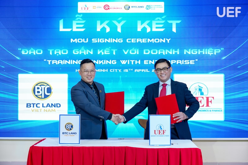 UEF "bắt tay" cùng BTC Land, mở rộng góc nhìn về ứng dụng AI trong kinh doanh Bất động sản 5 uef talkshow bds ky ket mou 3
